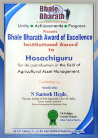 Award for social impact in rural area by providing jobs to the local people and educating the local farmers